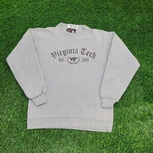Vintage Virginia-Tech Sweatshirt Medium 20x27 Gray
